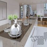 Idea of high-tech kitchen-dining room